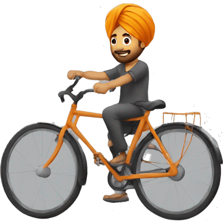 Punjabi guy on bycyle emoji