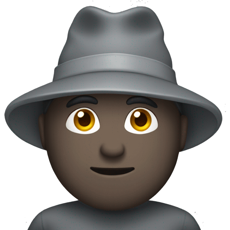 Person wearing a grey hat emoji