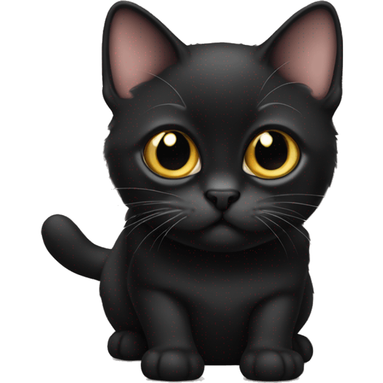 Black munchkin cat emoji