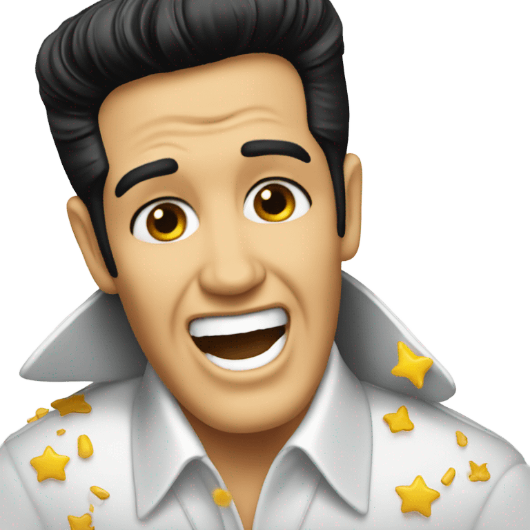 Elvis laughing and crying  emoji