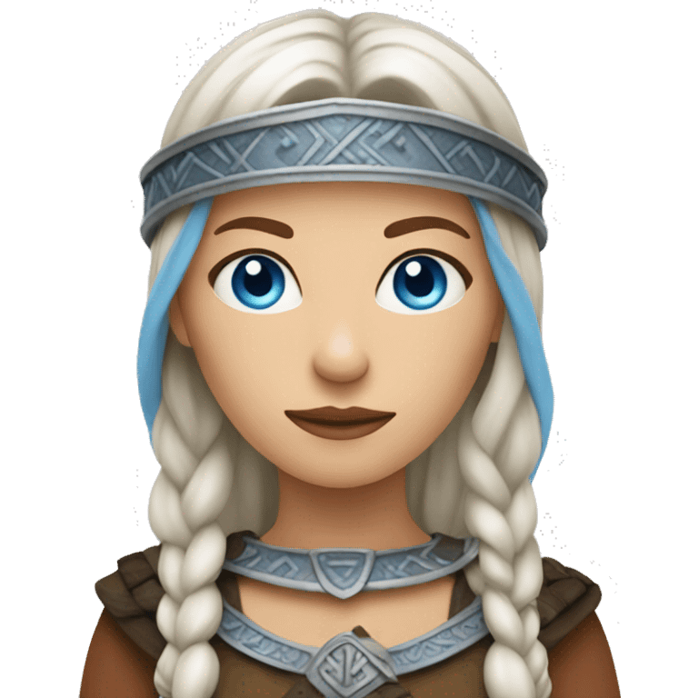 viking woman blue eyes emoji