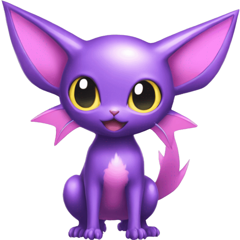 Shiny Kawaii Noibat-Skitty-Espeon-fusion-hybrid full body emoji