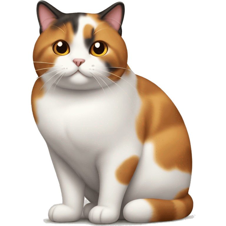 Fat calico cat emoji