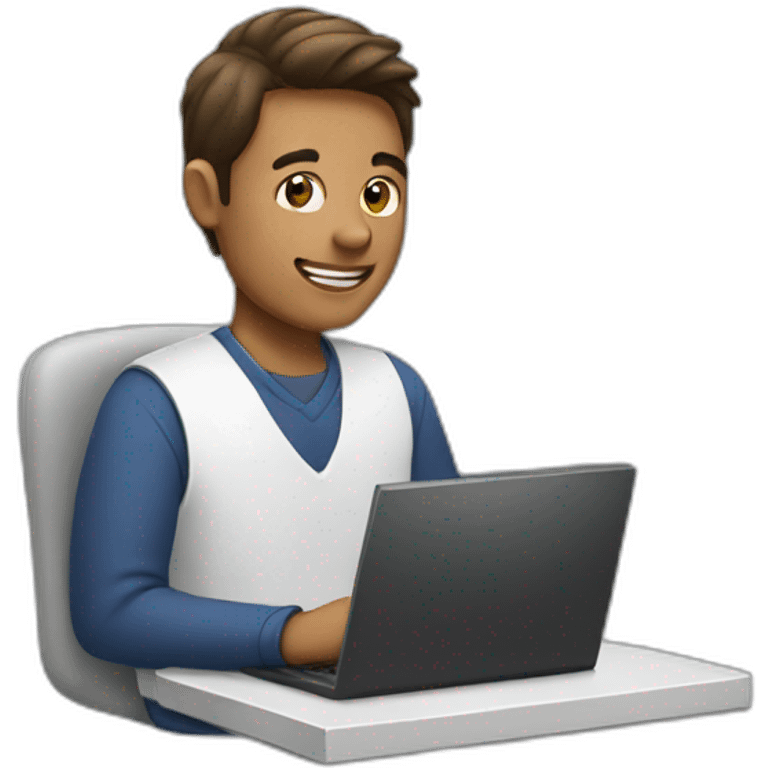 Guy working on Computer  emoji