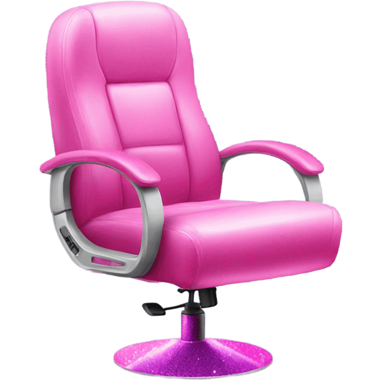 Pink ombre gaming chair with glitter  emoji