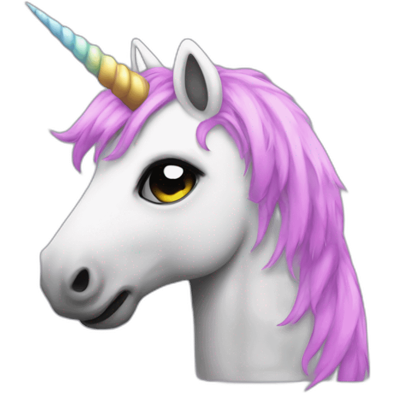 Emo annoyed unicorn emoji