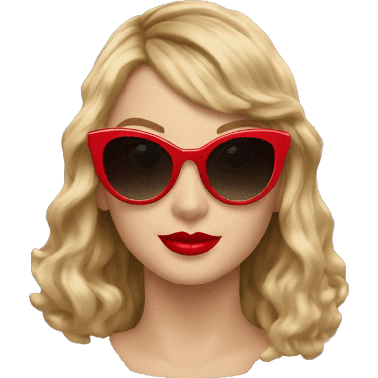 taylor swift red cateye sunglasses emoji