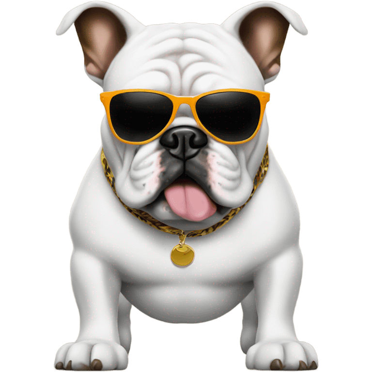 Bulldog with sunglasses emoji