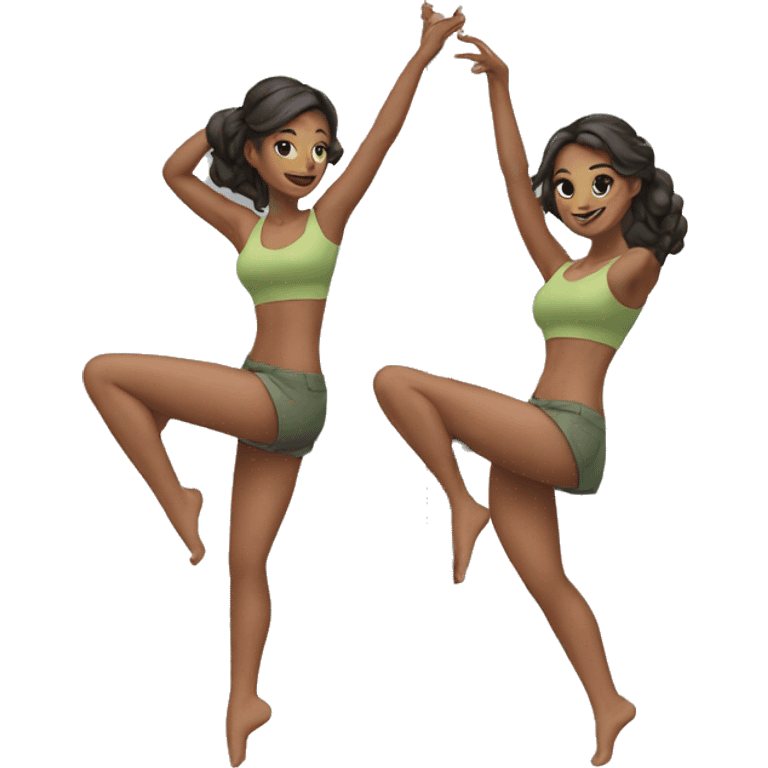 pole move female duo emoji