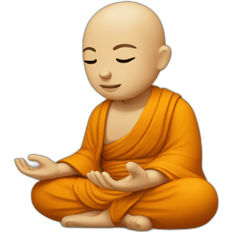 a buddist monk meditates emoji