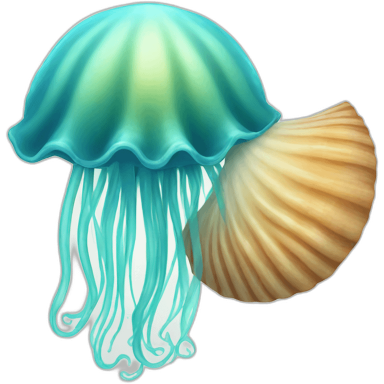 seashell and jellyfish emoji