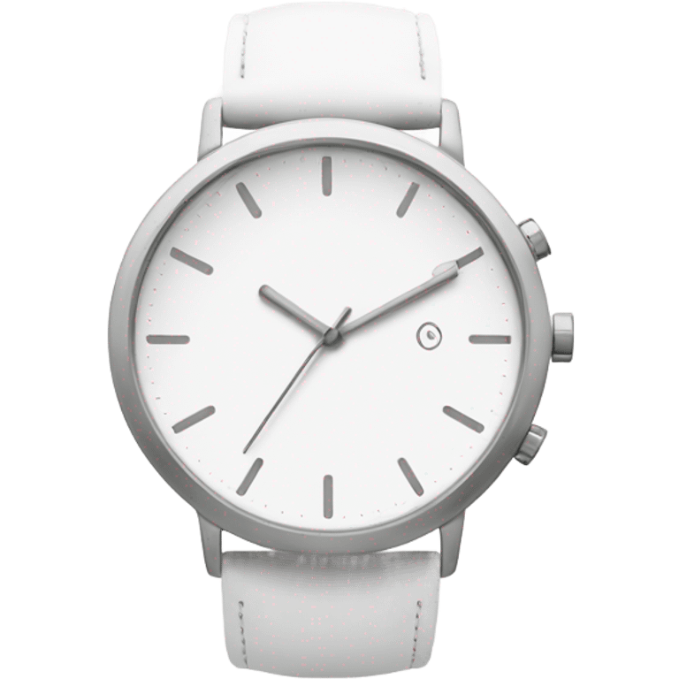 White minimalist watch emoji