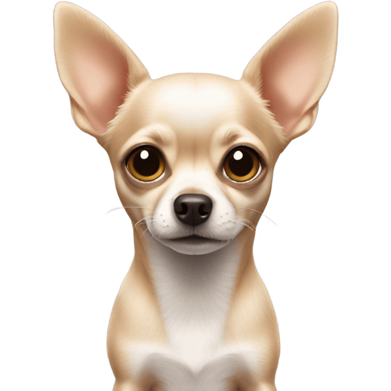 a chihuahua giving the side  emoji