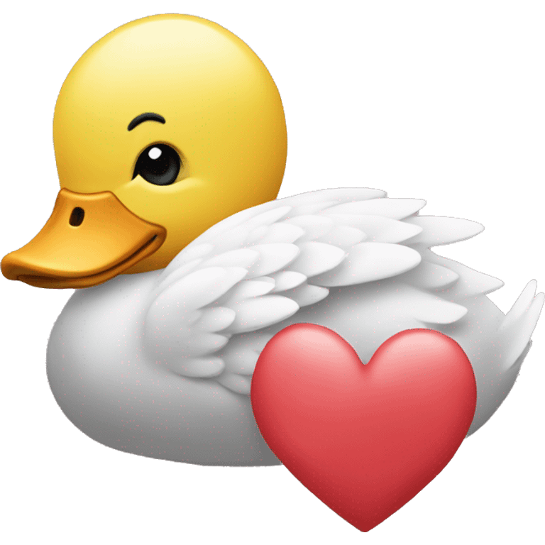 Good night and duck, heart  emoji