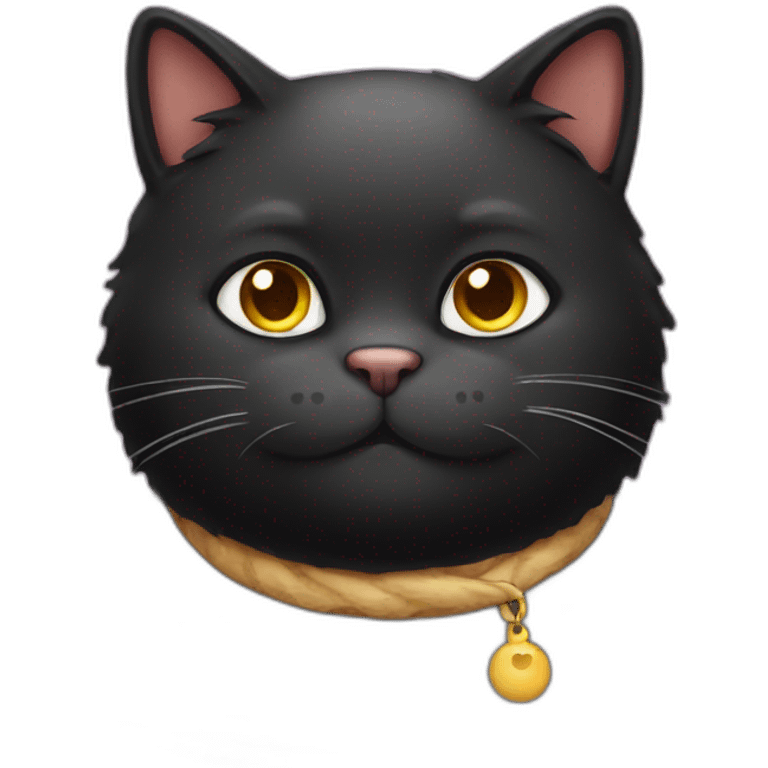 black fat cat emoji