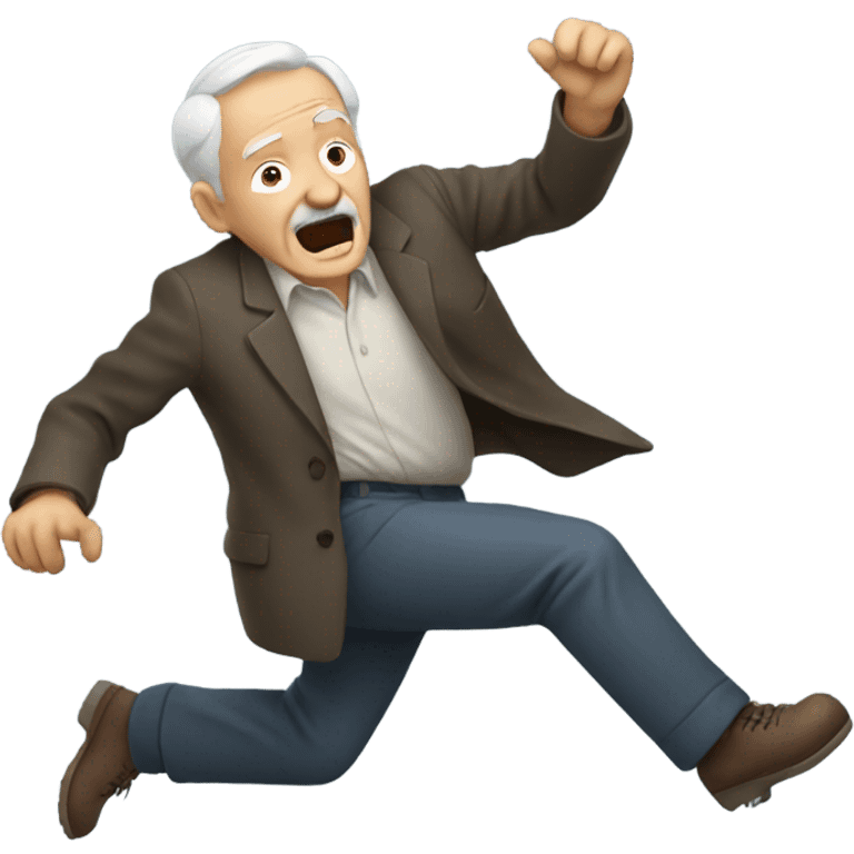 Old man falling emoji