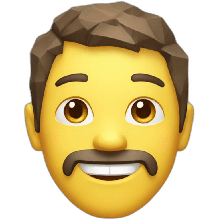 low poly smiling emoji emoji