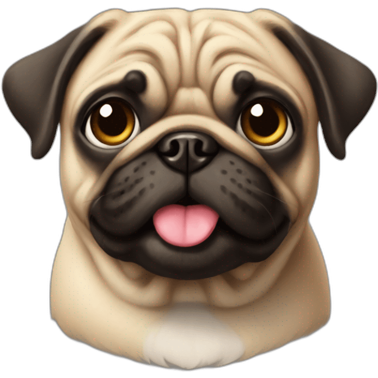 pug from gift box emoji