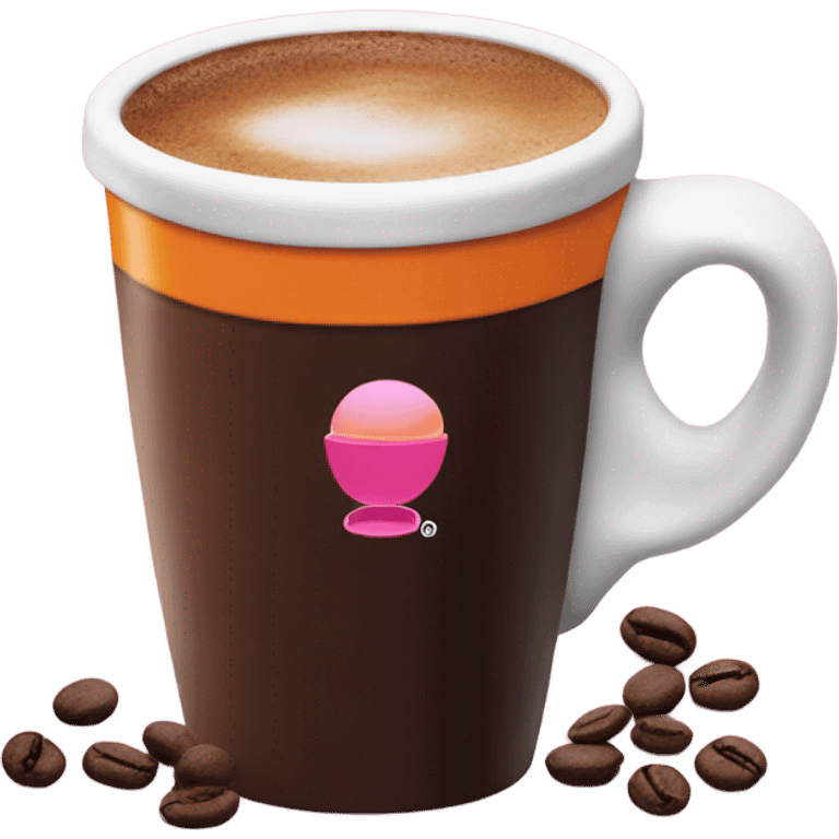 Dunkin donut hot coffee emoji