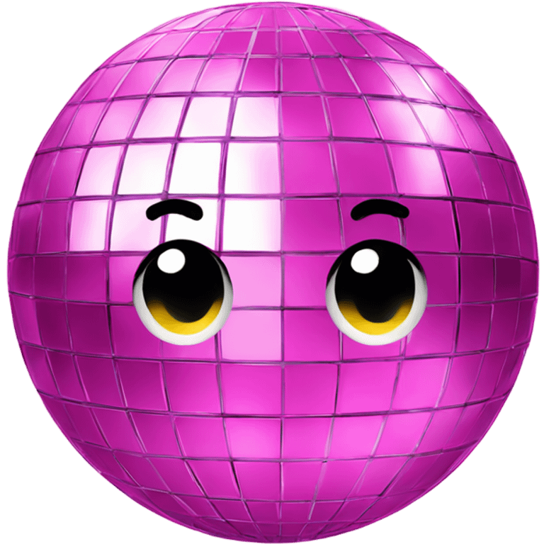 cute disco ball pink emoji