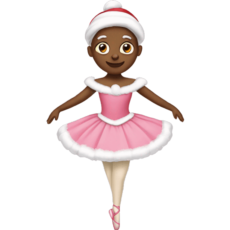 Santa wearing a ballerina outfit emoji