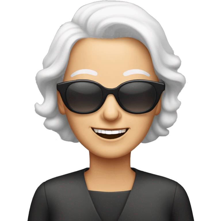 senior white lady in sunglasses emoji