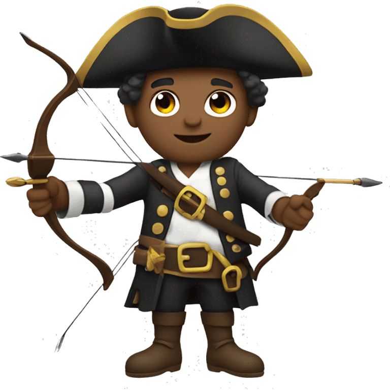 Pirate shooting a bow and arrow emoji