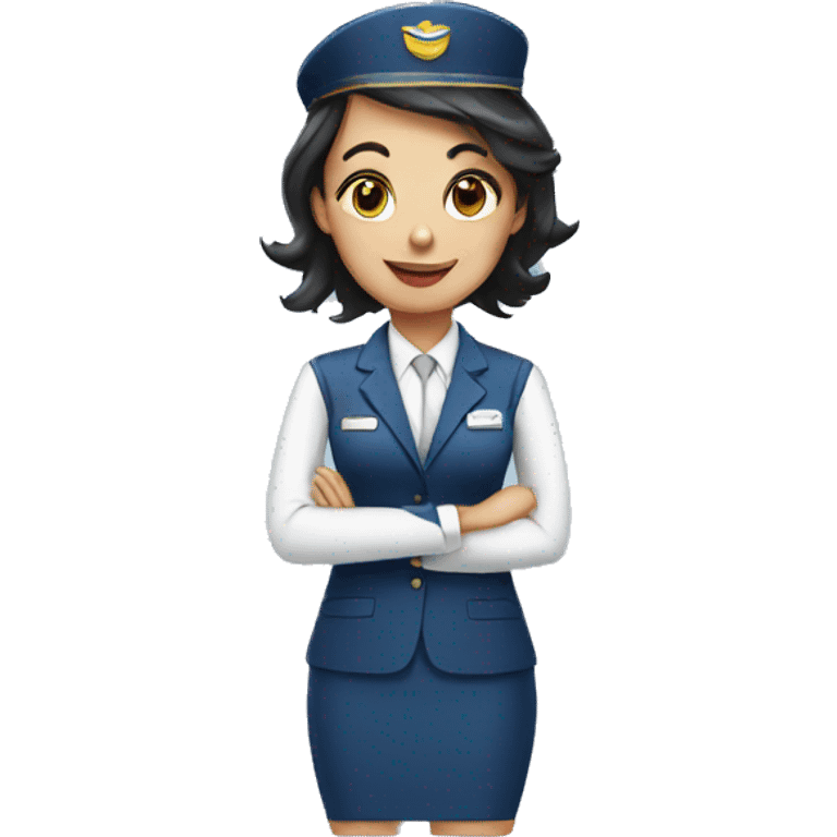 Cute flight attendant emoji