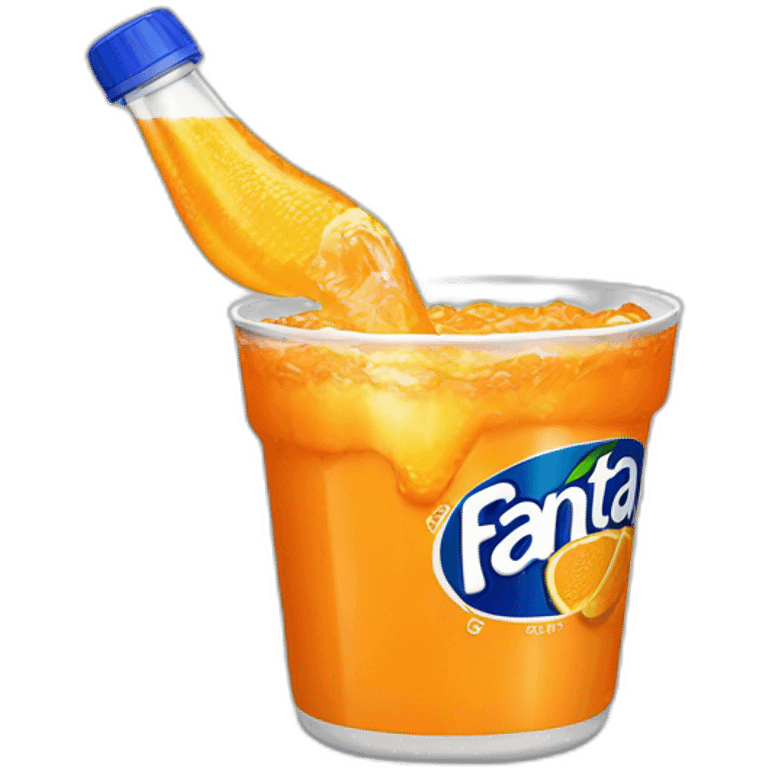 fanta bottle pouring in a cup emoji