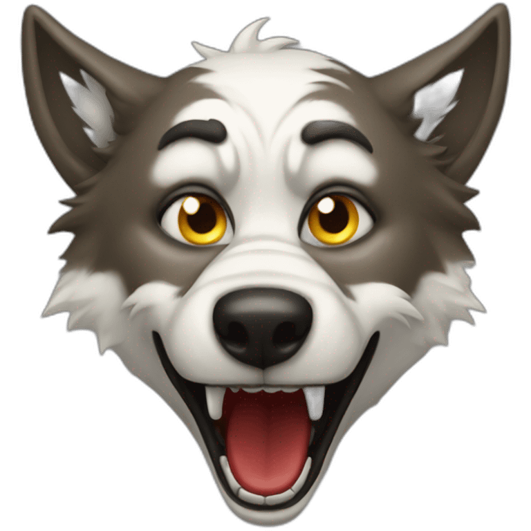 wolf-clown-cry emoji