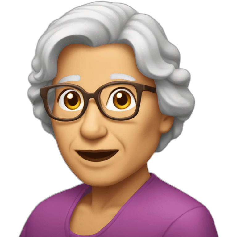 Una vieja en la tina emoji