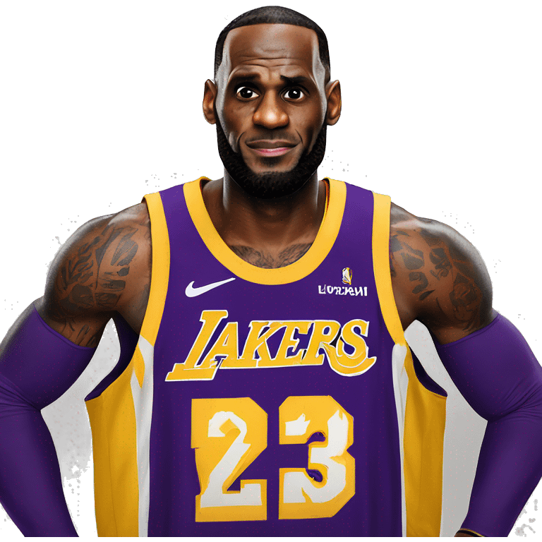 Lebron James in a laker jersey emoji