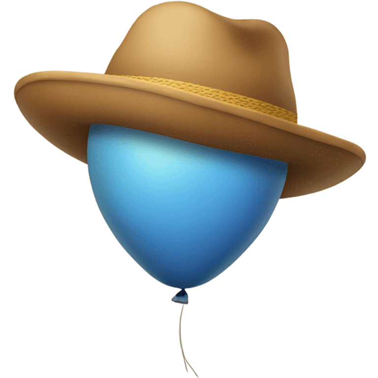 Ballon wearing a hat  emoji