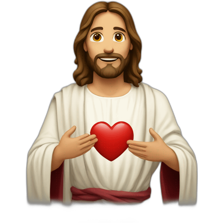 Jesus And hearts emoji