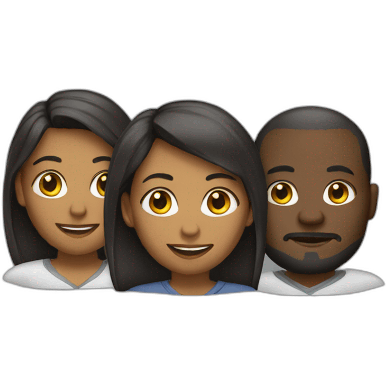 Four male and one female African programmers emoji