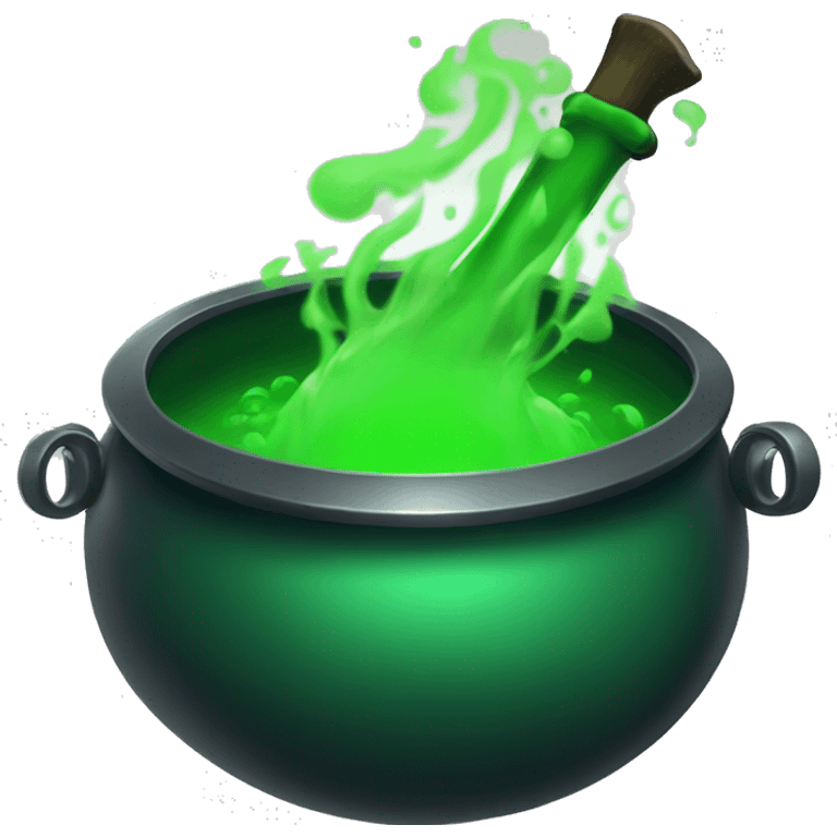 Witch's Cauldron green potion emoji