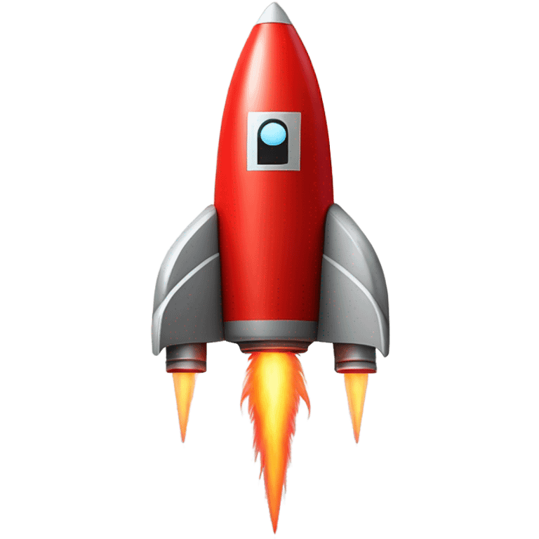 short red rocket ship emoji