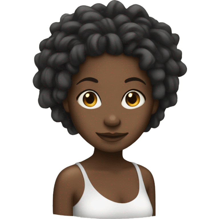 Black girl with locs emoji