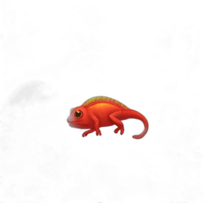 chameleon only red emoji