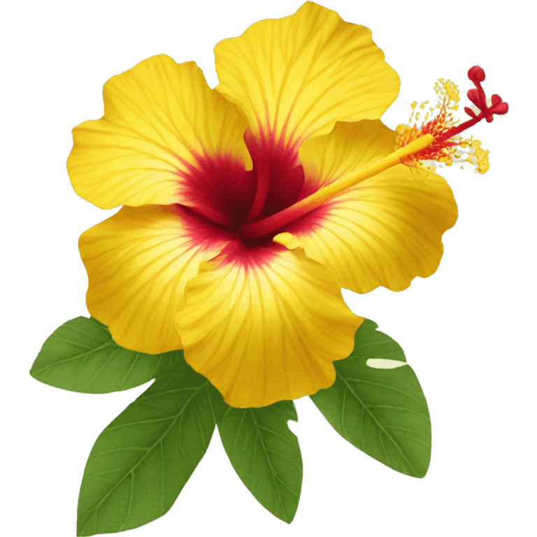 yellow hibiscus emoji