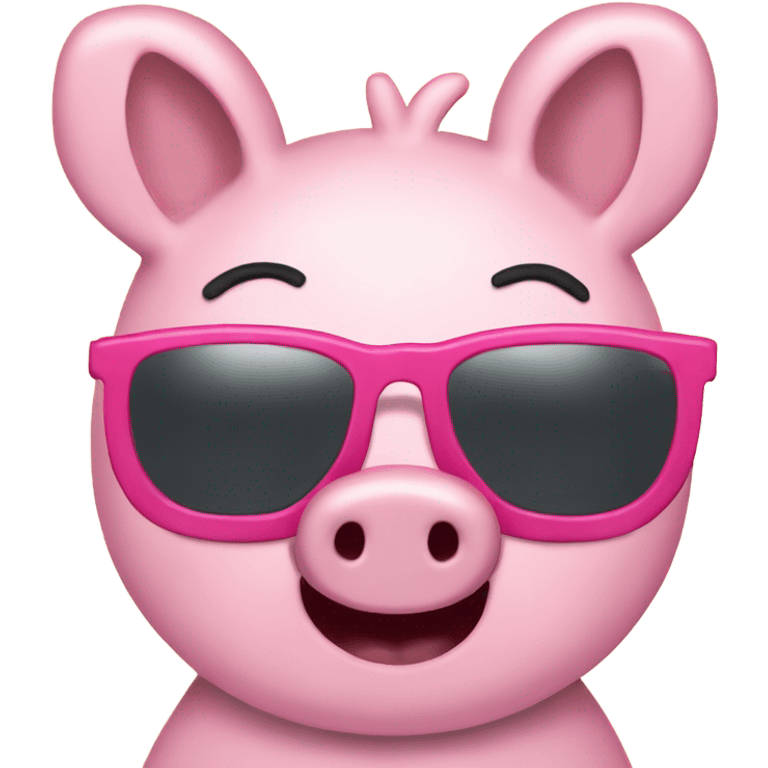 Create peppa pig with sunglasses  emoji