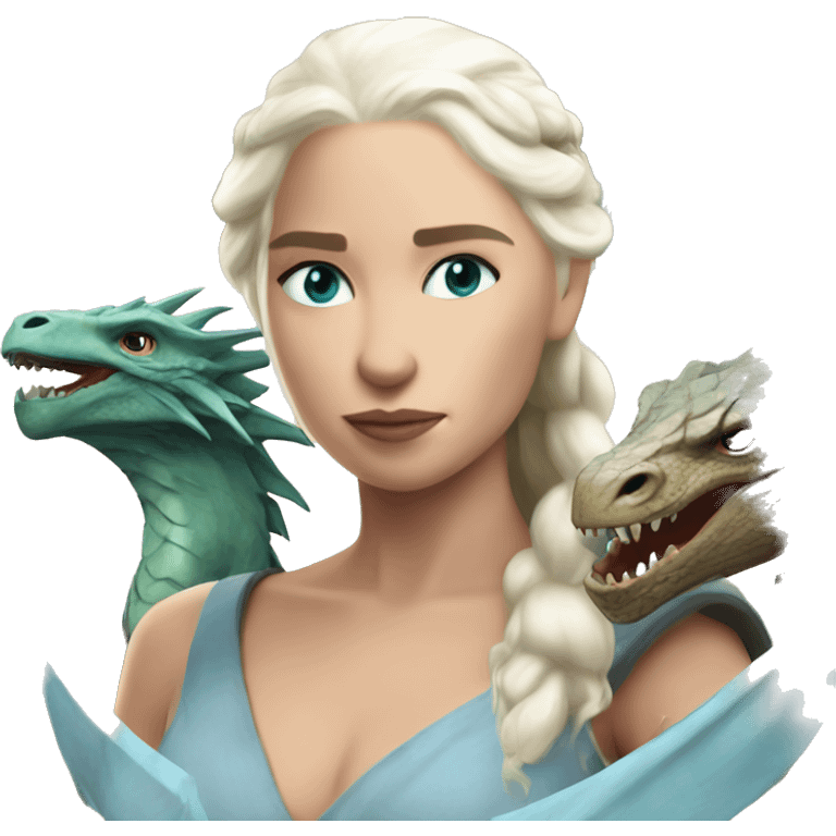 Daenerys with dragons emoji