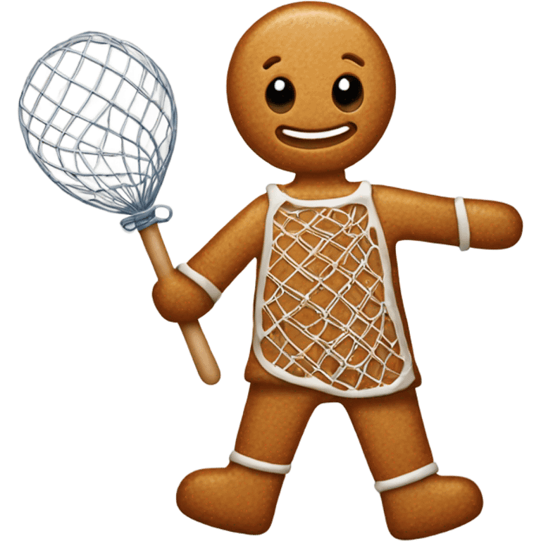 Ginger bread man holding a net emoji