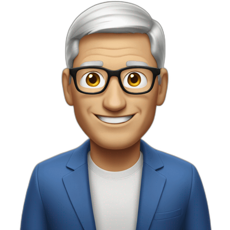 Tim Cook saying good morning emoji