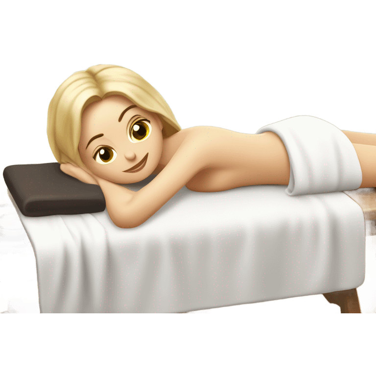 White girl at spa emoji