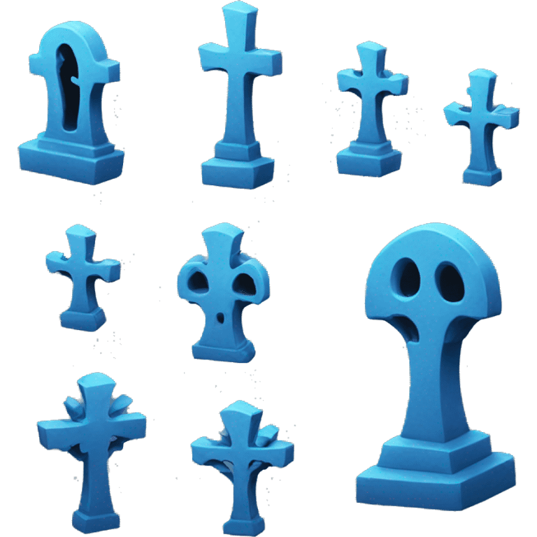 Blue graveyard emoji