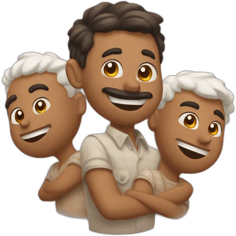 Three buddies gamimg emoji