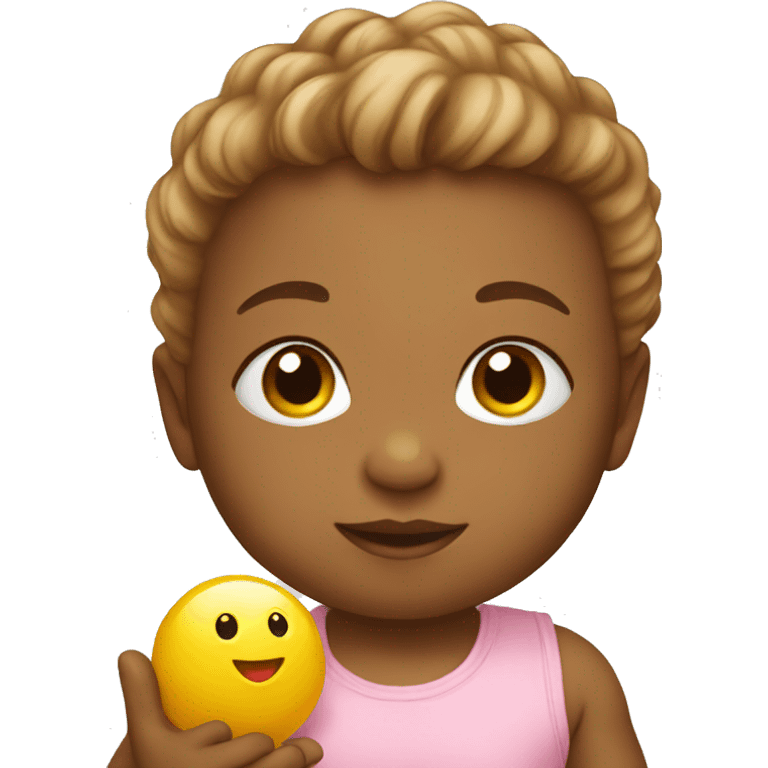 baby with toy emoji