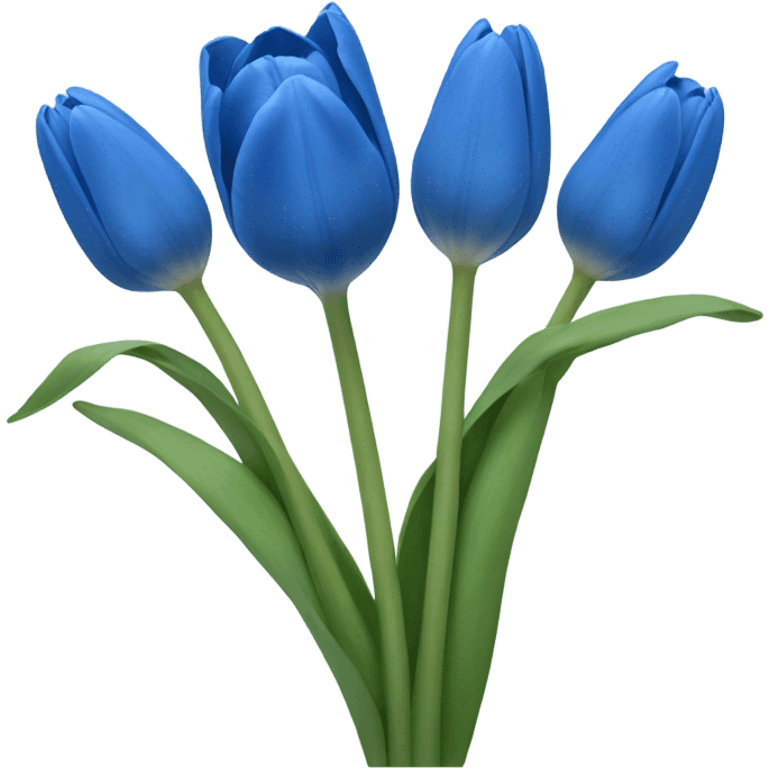 blue tulips emoji