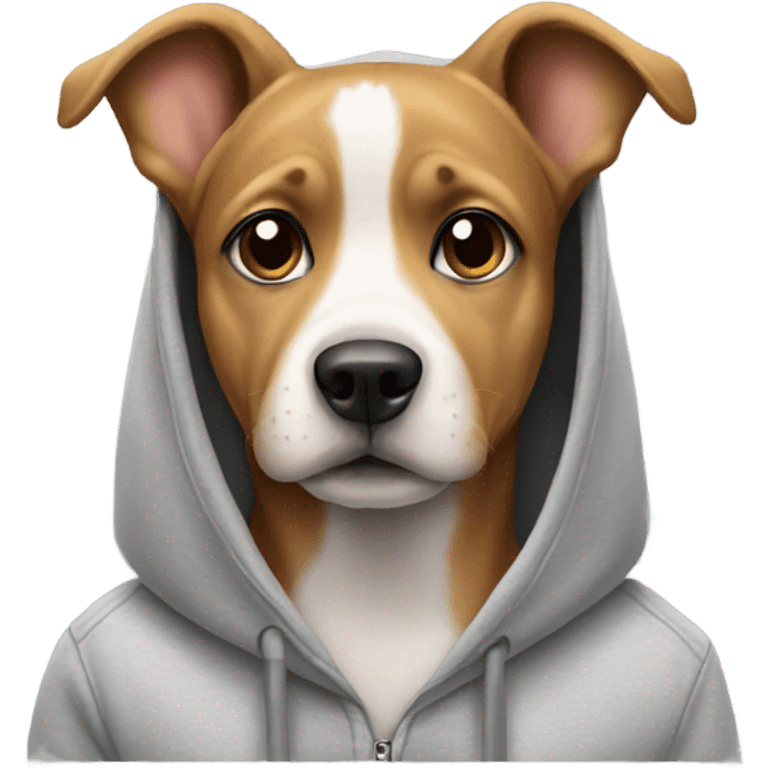 Dog wearing a hoodie emoji